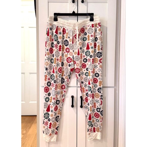 Little Sleepies Modern Merry Adult Large Christmas Print Pajamas Set Joggers - Picture 2 of 3